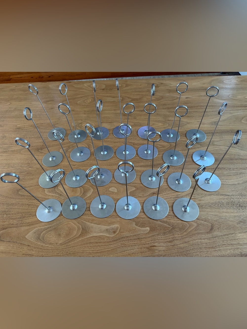 27 Silvertone Photo and Place Card Holders